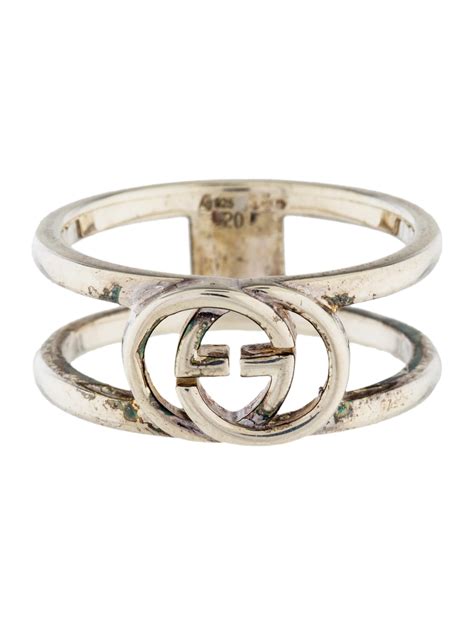 gucci interlocking g ring women's|interlocking g ring in silver.